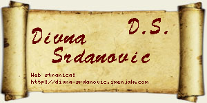 Divna Srdanović vizit kartica